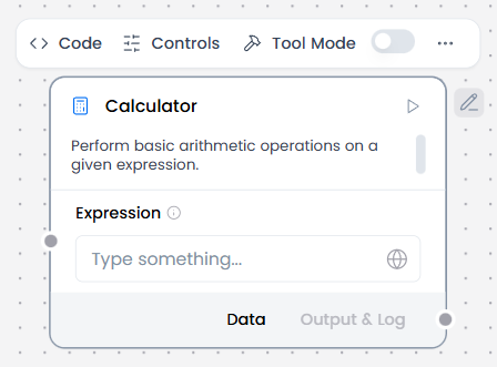 Calculator component controls