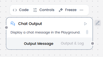 Chat Output component controls